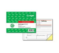 SIGEL SD021 Receipt pad A6 Landscape, 2 x 40 Sheets, self-Copying, Micro-Perforated, Made from Sustainable Paper
