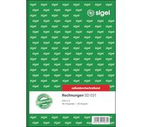 Sigel SD031 Invoices, A5, 2 x 40 Sheet, Non-copiable. 1 Copy, 1 Items Pack of 1