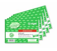 Sigel SD120 Invoices for Small Companies with Security Print, Carbonless, A6 Landscape 5 piece
