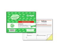 Sigel SD120 Invoices for Small Companies with Security Print, Carbonless, A6 Landscape Pack of 1