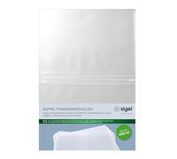 SIGEL SM181 Double Transparent Pockets, for menu cover with elastic binding, for A5, 10 Pieces