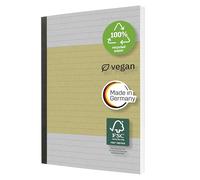SIGEL SN100 Notebook, Lined, 80 g/m², Approx. A5, Yellow, softcover, 200 Pages, Sustainable