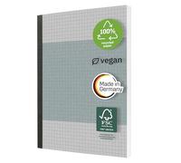 SIGEL SN200 Notebook, Squared, 80 g/m², Approx. A5, Blue, softcover, 200 Pages, Sustainable
