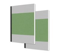 SIGEL SN400/2 Notebook Quicknote - A5-2 pieces - blank - softcover - green/grey - 200 p. - FSC-certified