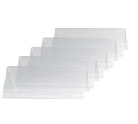SIGEL Sign Holder TA130 - Tent Form 24 x 9 cm - Double-sided Rigid Transparent Plastic - 5 Pieces
