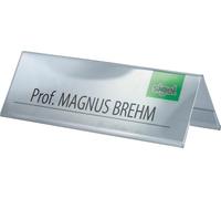 SIGEL TA132 Sign Holder, tent form, for 19 x 6 cm, double-sided presentation, rigid plastic, transparent, 5 Pieces