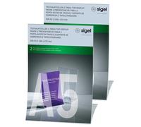 SIGEL TA160 Sign Holder, fold-back, for A4, single-sided presentation, rigid pla