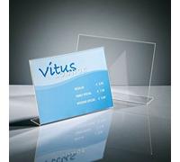 SIGEL TA211 Sign Holder, slanted, for A4, single-sided presentation, uv resistant acrylic, transparent, 10 Pieces