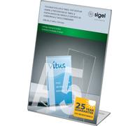 SIGEL TA212 Sign Holder, slanted, for A5, single-sided presentation, uv resistan