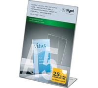 SIGEL TA212 Sign Holder, slanted, for A5, single-sided presentation, uv resistan