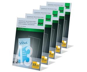 SIGEL TA213 Sign Holder, slanted, for A3, single-sided presentation, uv resistant acrylic, transparent, 5 Pieces