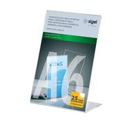SIGEL TA214 Sign Holder, slanted, for A6, single-sided presentation, uv resistan