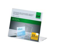 SIGEL TA217 Holder, slanted, for A7 landscape, single-sided presentation, uv resistant acrylic, transparent, 1 Piece