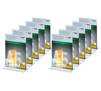 SIGEL TA222 Sign Holder, upright, for A5, double-sided presentation, uv resistant acrylic, transparent, 10 Pieces