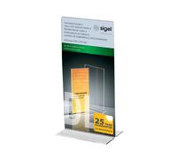 SIGEL TA224 Sign Holder, upright, for DL, double-sided presentation, uv resistan