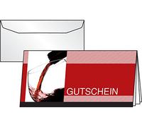 Sigel Vino Rosso DC404 Gift Cards with Transparent Envelopes Standard Long Size Pack of 10 (German Language)