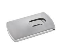 SIGEL VZ120 Business Card Case "Snap", silver, stainless steel, for up to 12 car