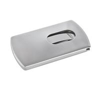 SIGEL VZ120 Business Card Case "Snap", silver, stainless steel, for up to 12 cards (max. 91x57 mm)