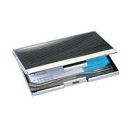 SIGEL VZ130 Business Card Case, chrome, for up to 20 cards (max, 9,1 x 5,6 cm),