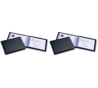 Sigel VZ170 Card Holder/Card Wallet, Leather-Look, for up to 40 Cards, Black (Pack of 2)