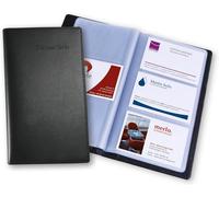 SIGEL VZ171 Card Holder / Card Book, leather-look, for up to 120 cards, Black