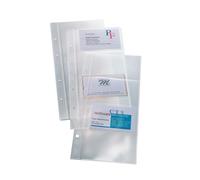 SIGEL VZ350 Pockets for Business Card Organisers, one row, transparent, 10 Piece