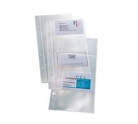 SIGEL VZ350 Pockets for Business Card Organisers, one row, transparent, 10 Pieces