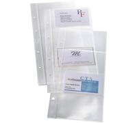 SIGEL VZ350 Pockets for Business Card Organisers, one row, transparent, 10 Pieces