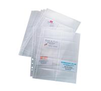 SIGEL VZ351 Pockets for Business Card Organisers, two row, transparent, 10 Piece