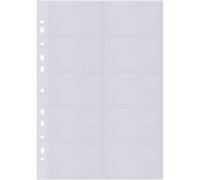 SIGEL VZ351 Pockets for Business Card Organisers, two row, transparent, 10 Pieces
