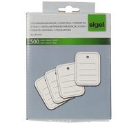 SIGEL ZB350 Holed Price Tags, 4 x 5 cm, lined, white, 500 pcs.