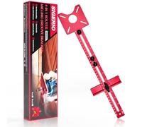 Sigerio 4 in 1 Router Milling Groove Bracket, Milling Router Guide, Router Circle Cutting Jig, Cabinet Hardware Jig for Router Tool, Adjustable Multifunctional Router Jig for Woodworking (Oil Red)