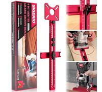 Sigerio 4 in 1 Router Milling Groove Bracket, Multifunctional Cabinet Hardware Jig and Guide, Circle Cutting Jig for Woodworking (Rose Red)