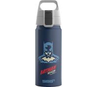 Sigg - Aluminium drinking bottle for children - WMB ONE Batman Into Action Blue - Suitable for carbonated drinks - Leak-proof - Feather light - BPA-free - Climate neutral certified - Blue - 0.6 L