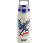 Sigg - Aluminium drinking bottle for children - WMB ONE Batman Into Action White - Suitable for carbonated drinks - Leak-proof - Feather light -