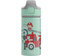 Sigg - Aluminium Kids Water Bottle - Miracle Fireman - With Straw - Leakproof - Lightweight - BPA Free - Climate Neutral Certified - School & Sports - Light Blue - 0.4L