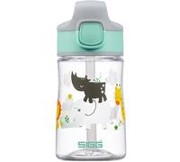 SIGG - Aluminium Kids Water Bottle - Miracle Jungle Friend - with Straw - Leakproof - Lightweight - BPA Free - Scratch & Break Resistant - School & Sports - Light Green - 0.35L