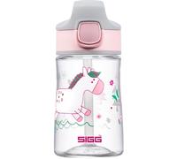 Sigg - Aluminium Kids Water Bottle - Miracle Pony Friend - With Straw - Leakproof - Lightweight - BPA Free - Scratch & Break Resistant - School & Sports - Light Pink - 0.35L