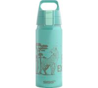 Sigg - Aluminium Kids Water Bottle - WMB ONE Dive - Suitable For Carbonated Beverages - Leakproof - Lightweight - BPA Free - Climate Neutral Certified - Light Blue - 0.6L