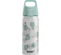 Sigg - Aluminium Kids Water Bottle - WMB ONE Lion King Simba & Nala - Suitable For Carbonated Beverages - Leakproof - Lightweight - BPA Free - Climate Neutral Certified - White - 0.6L