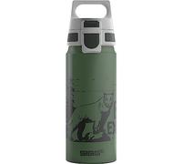 Sigg - Aluminium Kids Water Bottle - WMB ONE Mountain Lion - Suitable For Carbonated Beverages - Leakproof - Lightweight - BPA Free - Climate Neutral Certified - Dark Green - 0.6L
