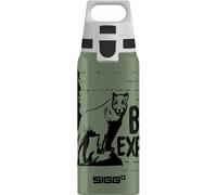 Sigg - Aluminium Kids Water Bottle - WMB ONE Mountain Lion - Suitable For Carbonated Beverages - Leakproof - Lightweight - BPA Free - Climate Neutral Certified - Dark Green - 0.6L