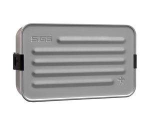 Sigg - Aluminium Lunchbox Plus L Alu - with Food Separator - Award Winning - Dishwasher & Microwave Safe - Leakproof - Featherweight - BPA Free - Silver - 1.3L