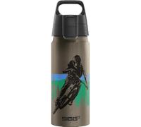 Sigg - Aluminium Water Bottle for Children - WMB One Bike - Suitable for Carbonated Drinks - Leak-Proof - Feather-Light - BPA-Free - Climate Neutral Certified - Sports & School - Grey - 0.6 L