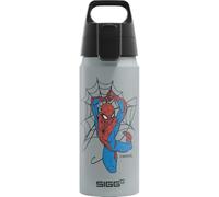 Sigg - Aluminium Water Bottle for Children - WMB One Kids Spiderman 1962 - Carbonated - Leak-Proof - Light as a Feather - BPA-Free - Climate Neutral Certified - Sports & School - Grey - 0.6 L