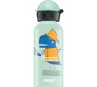 Sigg - Aluminium Kids Water Bottle - KBT Fire Dino - Leakproof - Lightweight - BPA Free - Climate Neutral Certified - Light Green - 0.4L