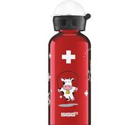Sigg - Aluminium Water Bottle For Kids - KBT Funny Cows - Leakproof - Lightweight - BPA Free - School & Sports - Red - 0.4L