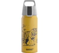 Sigg - Aluminium Water Bottle For Kids - WMB ONE Brave Tiger - Suitable For Carbonated Drinks - Leakproof - Lightweight - BPA Free - Climate Neutral Certified - School & Sports - Yellow - 0.6L