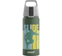 Sigg - Aluminium Water Bottle For Kids - WMB ONE Slide - Suitable For Carbonated Drinks - Leakproof - Lightweight - BPA Free - Climate Neutral Certified - School & Sports - Green - 0.6L