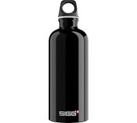 Sigg - Aluminium Water Bottle - Traveller Black - Swiss Made - Climate Partner Certified - Suitable for Carbonated Drinks - Leakproof - Lightweight - BPA-Free - Black - 0.6 L